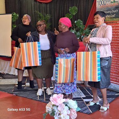 Local women presented gift bags from Simon's Branch team